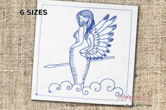Archangels Redwork Embroidery