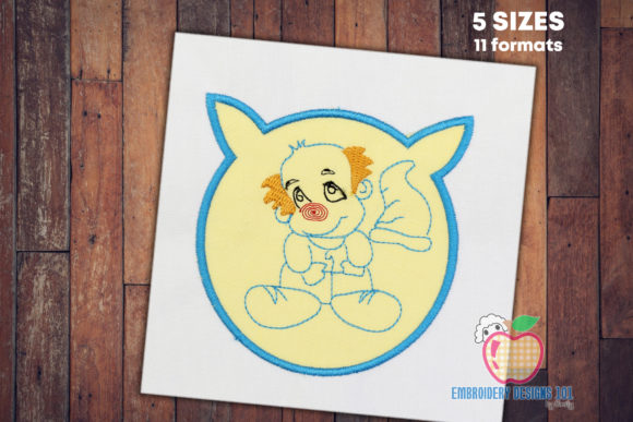 Baby and Small Clown Applique Pattern