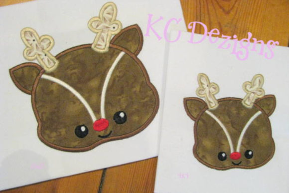 Baby Reindeer Face Applique