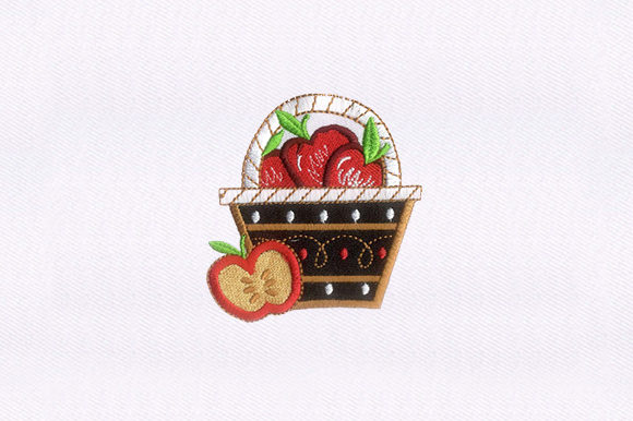 Basketful Red Apples