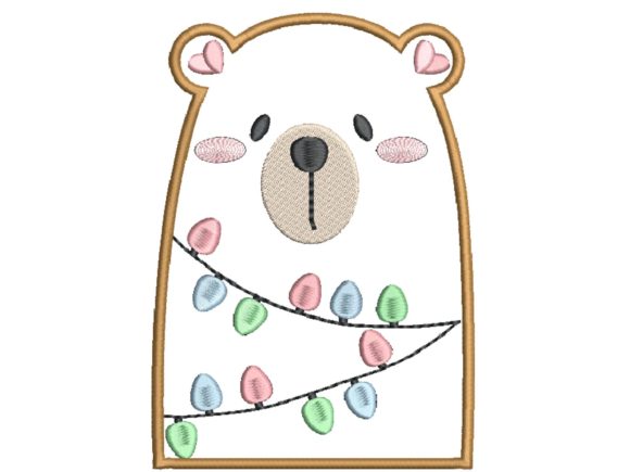 Bear with Lights Applique