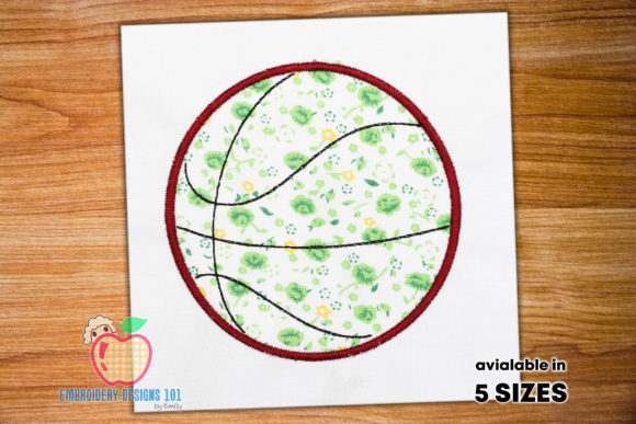 Brown Colored Basketball Applique