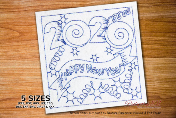Happy New Year 2020 Ribbon