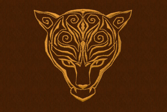 Jaguar Head Embroidery Design