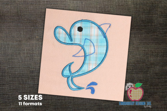 Jumping Dolphin Applique for Kids