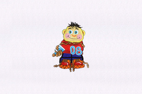 Young Boy Embroidery Design
